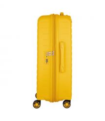 2E Чемодан, Aero, полипропилен, средний, 63/78 л, TSA, 4 колеса, EXP, янтарно-желтый