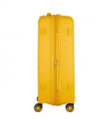 2E Чемодан, Aero, полипропилен, средний, 63/78 л, TSA, 4 колеса, EXP, янтарно-желтый