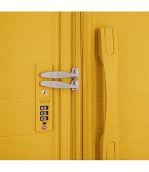 2E Чемодан, Aero, полипропилен, средний, 63/78 л, TSA, 4 колеса, EXP, янтарно-желтый