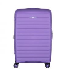 2E Чемодан, Aero, полипропилен, средний, 63/78 л, TSA, 4 колеса, EXP, лавандовый