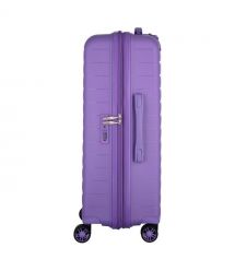 2E Чемодан, Aero, полипропилен, средний, 63/78 л, TSA, 4 колеса, EXP, лавандовый