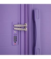 2E Чемодан, Aero, полипропилен, средний, 63/78 л, TSA, 4 колеса, EXP, лавандовый