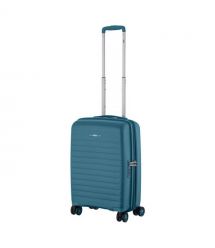 2E Чемодан, Aero, полипропилен, малый, 35/44 л, TSA, 4 колеса, EXP, синий