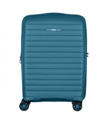 2E Чемодан, Aero, полипропилен, малый, 35/44 л, TSA, 4 колеса, EXP, синий
