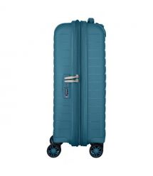 2E Чемодан, Aero, полипропилен, малый, 35/44 л, TSA, 4 колеса, EXP, синий