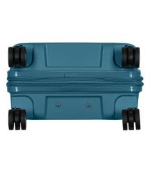 2E Чемодан, Aero, полипропилен, малый, 35/44 л, TSA, 4 колеса, EXP, синий