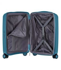 2E Чемодан, Aero, полипропилен, малый, 35/44 л, TSA, 4 колеса, EXP, синий