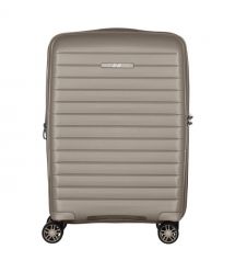 2E Чемодан, Aero, полипропилен, малый, 35/44 л, TSA, 4 колеса, EXP, серо-коричневый