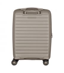 2E Чемодан, Aero, полипропилен, малый, 35/44 л, TSA, 4 колеса, EXP, серо-коричневый