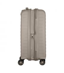 2E Чемодан, Aero, полипропилен, малый, 35/44 л, TSA, 4 колеса, EXP, серо-коричневый