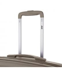 2E Чемодан, Aero, полипропилен, малый, 35/44 л, TSA, 4 колеса, EXP, серо-коричневый