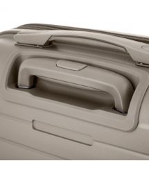 2E Чемодан, Aero, полипропилен, малый, 35/44 л, TSA, 4 колеса, EXP, серо-коричневый