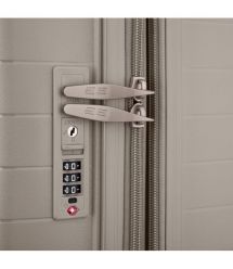 2E Чемодан, Aero, полипропилен, малый, 35/44 л, TSA, 4 колеса, EXP, серо-коричневый