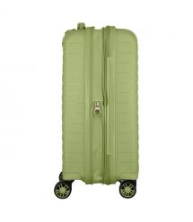 2E Чемодан, Aero, полипропилен, малый, 35/44 л, TSA, 4 колеса, EXP, оливково-зеленый