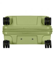 2E Чемодан, Aero, полипропилен, малый, 35/44 л, TSA, 4 колеса, EXP, оливково-зеленый