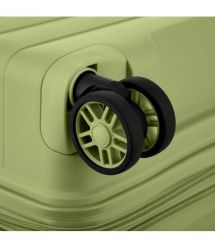 2E Чемодан, Aero, полипропилен, малый, 35/44 л, TSA, 4 колеса, EXP, оливково-зеленый