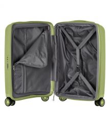 2E Чемодан, Aero, полипропилен, малый, 35/44 л, TSA, 4 колеса, EXP, оливково-зеленый