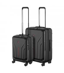 Wenger Набір валіз Wenger Amplix Hardside, полікарбонат, (S+M), TSA, 4 колеса, EXP, чорний