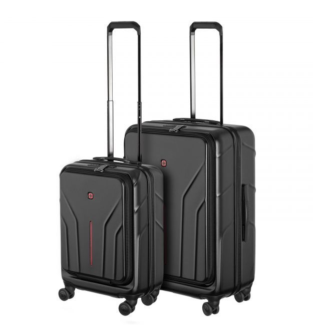 Wenger Набір валіз Wenger Amplix Hardside, полікарбонат, (S+M), TSA, 4 колеса, EXP, чорний