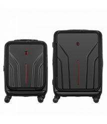 Wenger Набір валіз Wenger Amplix Hardside, полікарбонат, (S+M), TSA, 4 колеса, EXP, чорний