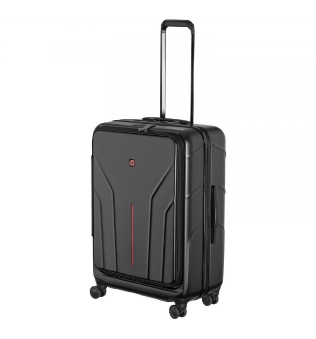 Wenger Валіза Wenger Amplix Hardside Medium, середня, полікарбонат, TSA, 4 колеса, розширення, чорний
