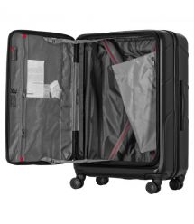 Wenger Валіза Wenger Amplix Hardside Medium, середня, полікарбонат, TSA, 4 колеса, розширення, чорний
