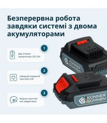 Könner & Söhnen Набор из двух аккумуляторных инструментов KS IDISD 20V SET 2 20В дре
