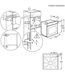Electrolux Electrolux oven electrical, 72l, A+, display, convection, telescopic rails, white