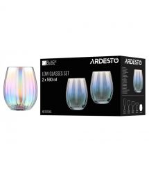 ARDESTO Набор стаканов низких Black Mars 590мл, 2шт, стекло, прозрачный