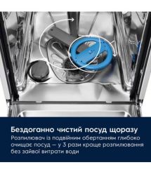 Electrolux Electrolux dishwasher built-in, 14sets, D, 60cm, display, invertor, 3 basket, black