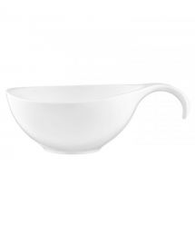 ARDESTO Салатник с ручкой, 360мл, фарфор, белый