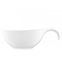 ARDESTO Салатник с ручкой, 360мл, фарфор, белый