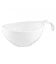 ARDESTO Салатник с ручкой, 360мл, фарфор, белый