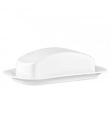 ARDESTO Масленка, 20.3х12.7х6.4см, фарфор, белый