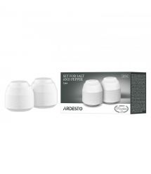 ARDESTO Набор для соли и перца Ancona, 2 предмета, 5.4х5.5см, фарфор, белый