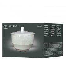 ARDESTO Сахарница Ancona, 10х9.2см, 220мл, фарфор, белый