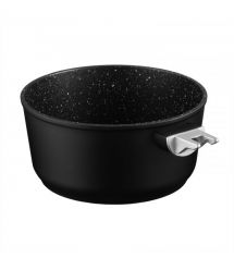 ARDESTO Ковш со стеклянной крышкой Gemini Bari, 1.3л, алюминий, черный