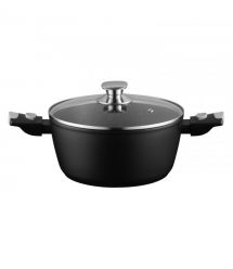 ARDESTO Кастрюля со стеклянной крышкой Gemini Bari, 3.9л, алюминий, черный