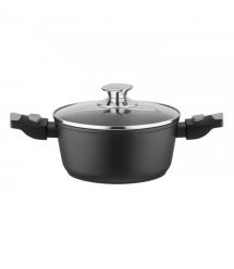 ARDESTO Кастрюля со стеклянной крышкой Gemini Bari, 2.5л, алюминий, черный
