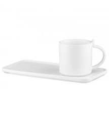 ARDESTO Набор чашки с блюдцем, 250мл, фарфор, белый