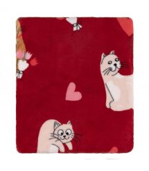 ARDESTO Плед Flannel 160х200см, 100% полиэстер, котики с сердечками.