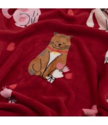 ARDESTO Плед Flannel 160х200см, 100% полиэстер, котики с сердечками.