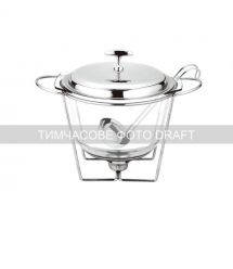 ARDESTO Мармит Black Mars 3800мл, стекло, нержавеющая сталь, круглая, прозрачный