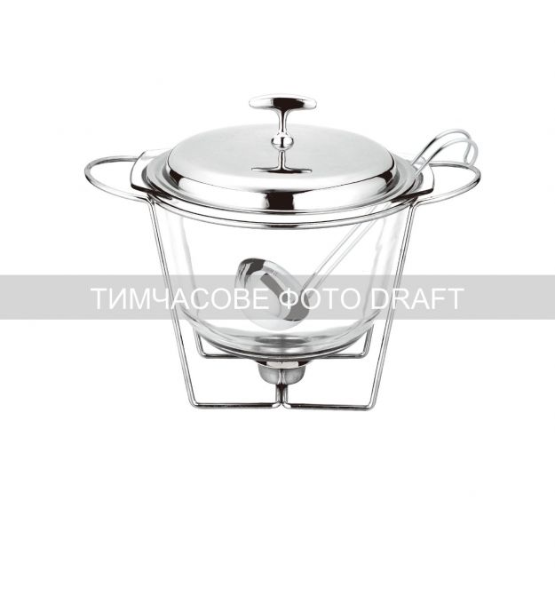 ARDESTO Мармит Black Mars 3800мл, стекло, нержавеющая сталь, круглая, прозрачный