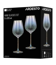 ARDESTO Набор бокалов для вина Black Mars 575мл, 2шт, стекло, прозрачный