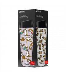 ARDESTO Travel mug CoТермокружка Coffee Time Yorkie 450мл, нержавеющая сталь, бежевыйffee Ti