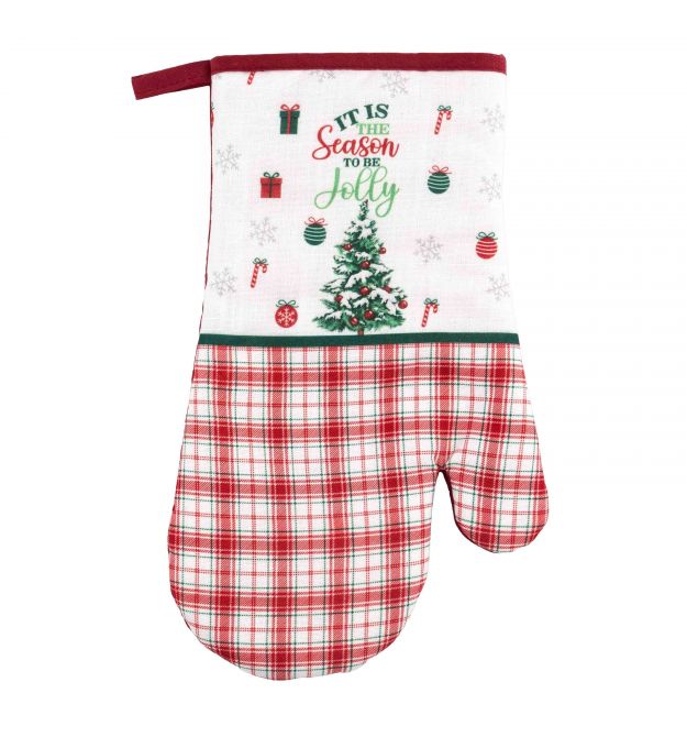 ARDESTO Перчатка Christmas Tree 18х30см, 100% полиэстер (верх), 100% хлопок (низ), зеленый