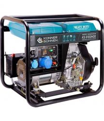 Könner & Söhnen Генератор дизельний Konner&Sohnen KS 6100HDE (EURO V), 230В, 5.5/5.0кВт, електро