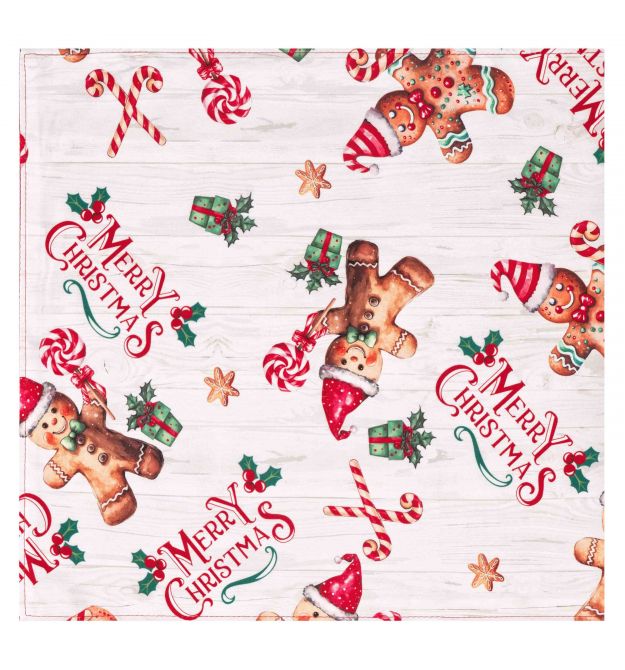 ARDESTO Ранер Christmas Gingerbread 33х137см, 100% полиэстер, красный