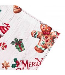 ARDESTO Ранер Christmas Gingerbread 33х137см, 100% полиэстер, красный